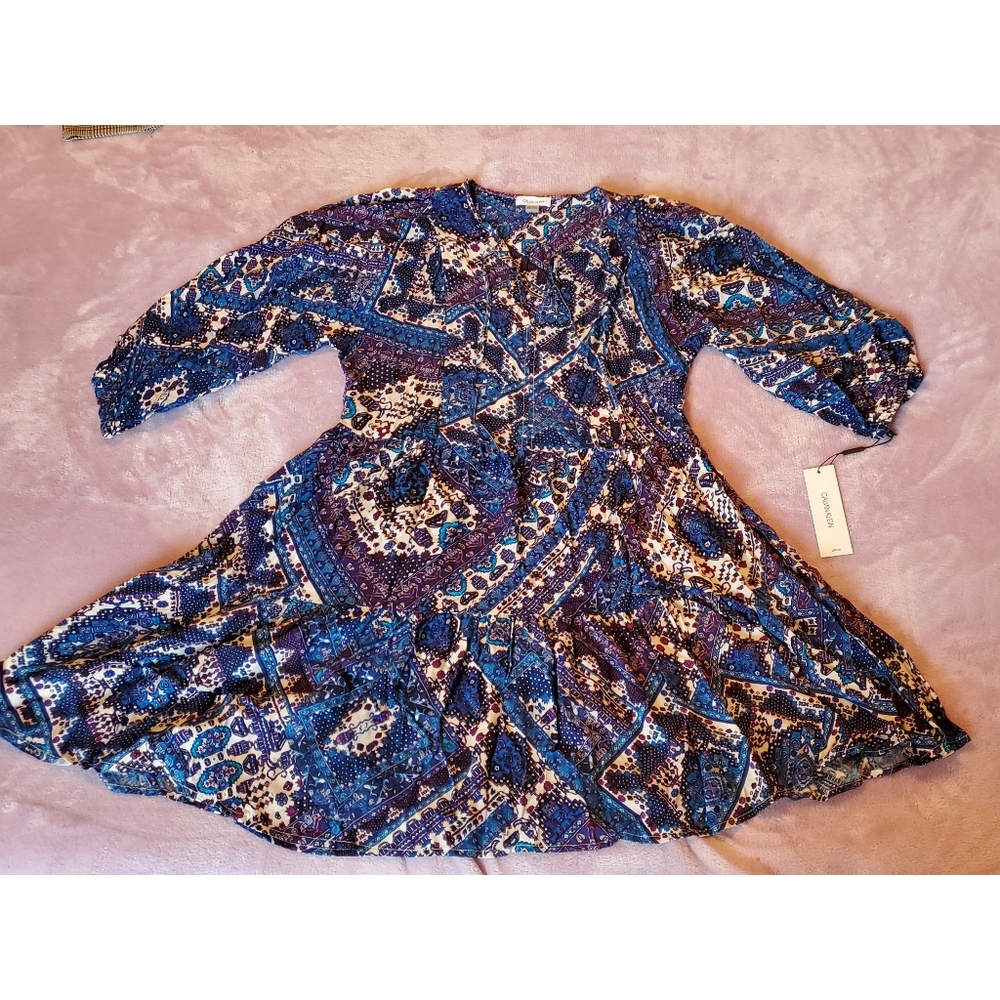 NEW Calvin Klein Boho A-line Dress